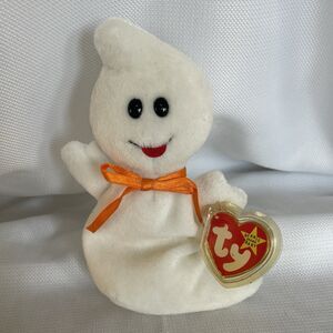 Ty Beanie Baby Spooky the Ghost Style 4090 MWMT 1995 Halloween PVC Pellets Tags